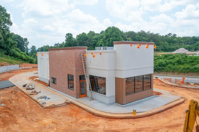 Retail building under construction